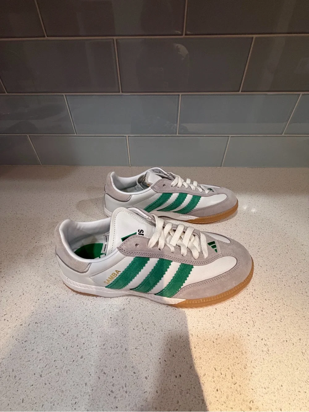 Adidas Samba MN ID3922 Cloud White Green Gum Men’s US 8 Women’s 9-9.5 Premium - Picture 13 of 14